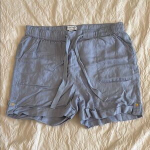 Ellen Tracy Light Blue Linen Shorts